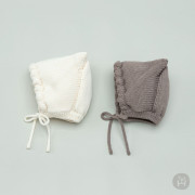 Kids Clara - Fla knit baby bonnet 小耳朵冷織小帽