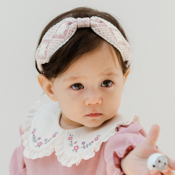 Seilin 綉花圖案嬰兒頭帶