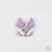 Porin 冬季限定 嬰兒保暖毛毛紫色頸巾