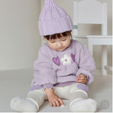 Christine fleece 粉紫毛毛保暖嬰兒上衣