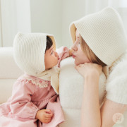 Liellie mom 冬日嬰兒柔軟冷帽