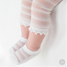 Laila baby 清爽柔軟嬰兒花襪連襪褲套裝