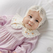 Kayla 粉紫綉花嬰兒小夾衣