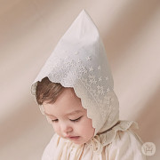 Kids Clara - Jane Lace bonnet -白色